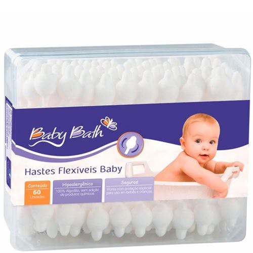 Cotonetes Hastes Flexiveis - 50 unidades - Baby Bath