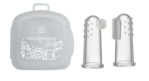 Kit 2 Dedeiras de Silicone Massageadora para Bebês - Marcus & Marcus